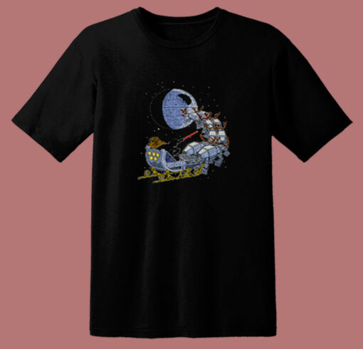 Darth Vader Christmas Sleigh Star Wars 80s T Shirt