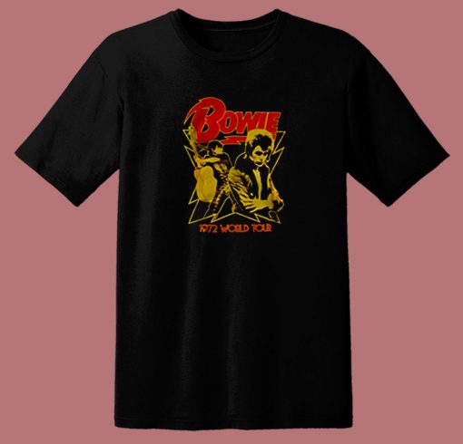 David Bowie 1972 World Tour 80s T Shirt