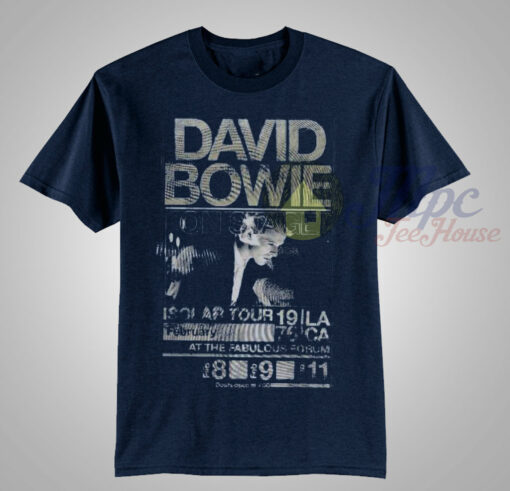 David Bowie On Stage Isolar Tour 1976 T Shirt