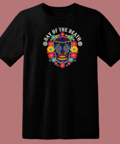 Day Of The Dead Sugar Skull 80s T Shirt Style