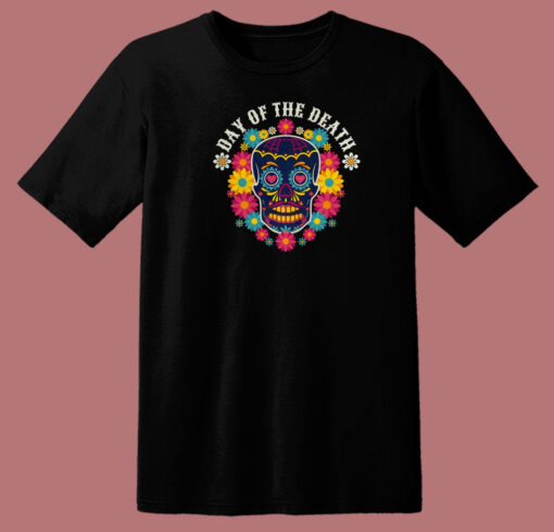 Day Of The Dead Sugar Skull 80s T Shirt Style