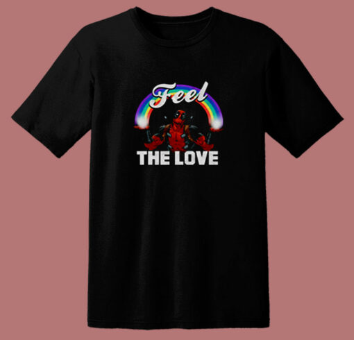 Deadpool Feel The Love Marvel Comics 80s T Shirt