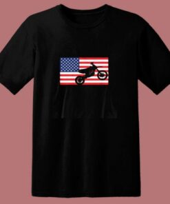 Dirt Bike American Flag Enduro 80s T Shirt