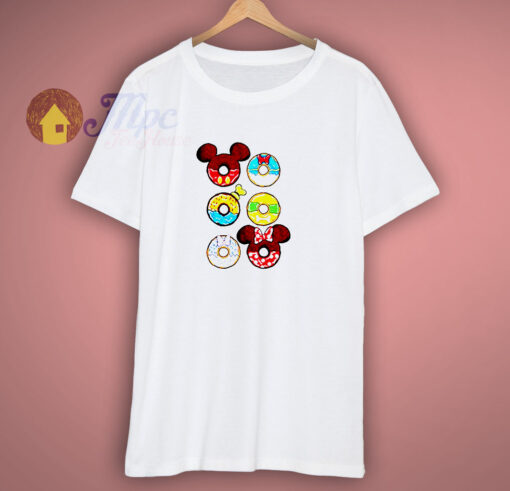 Disney Donuts Mickey Mouse Minnie Donald Goofy T-Shirt