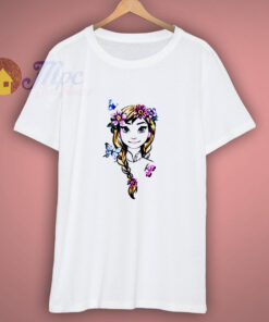 Disney Frozen Anna Illustrated Boho Flowers Graphic T Shirt Disney Frozen Anna Illustrated Boho Flowers Graphic T Shirt