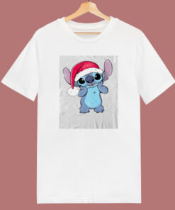 Disney Lilo Stitch Christmas Santa Hat 80s T Shirt Disney Lilo Stitch Christmas Santa Hat 80s T Shirt