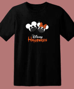 Disney Mickey And Minnie Halloween Quarantine Mask On Fun Together Holiday 007 80s T Shirt