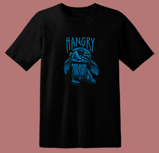 Disney Stitch Hangry Graphic Adult 80s T Shirt