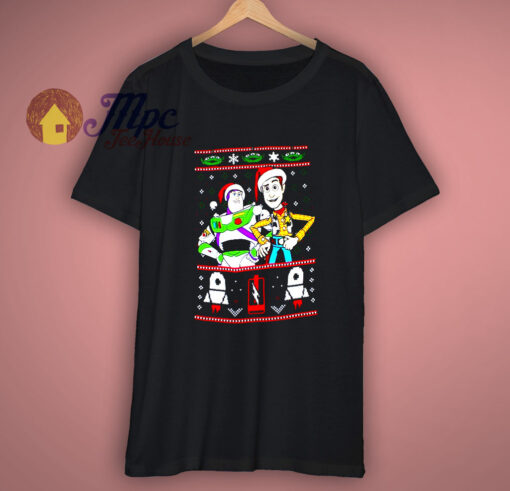 Disney Toy Story Buzz Lightyear Woody Christmas T-Shirt