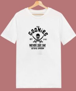Distressed The Goonies Never Say Die 80s T Shirt