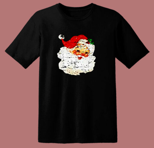 Distressed Vintage Santa Claus 80s T Shirt