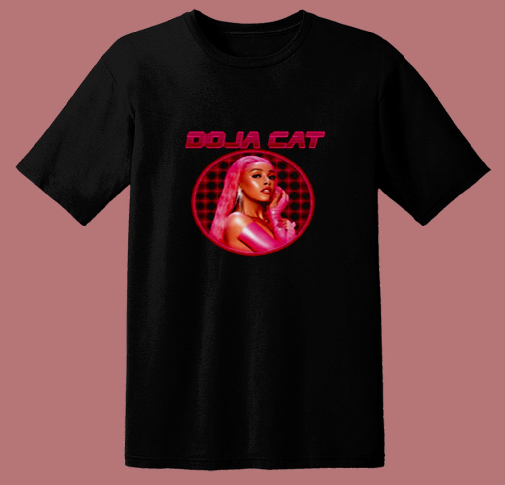 Doja Cat Laser Grid Portrait 80s T Shirt Doja Cat Laser Grid Portrait 80s T Shirt