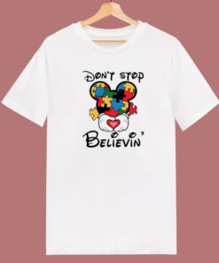Dont Stop Believin Mickey 80s T Shirt Dont Stop Believin Mickey 80s T Shirt