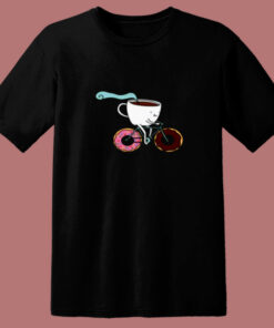 Donuts Coffee Bicycle 80s T Shirt Donuts Coffee Bicycle 80s T Shirt