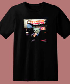 Drink Dunkin’ Donuts Michael Myers And Jason Voorhees 80s T Shirt Drink Dunkin’ Donuts Michael Myers And Jason Voorhees 80s T Shirt