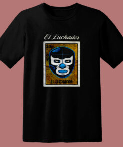 El Luchador Loteria Mexican Bingo 80s T Shirt El Luchador Loteria Mexican Bingo 80s T Shirt