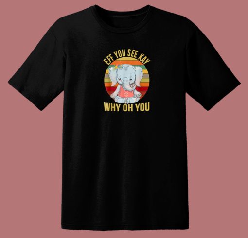 Elephant Yoga Vintage 80s T Shirt