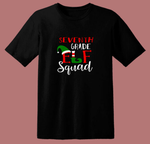 Elf Squad Seventh Grade Christmas 80s T Shirt