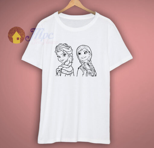 Elsa and Anna Cartoon T Shirt