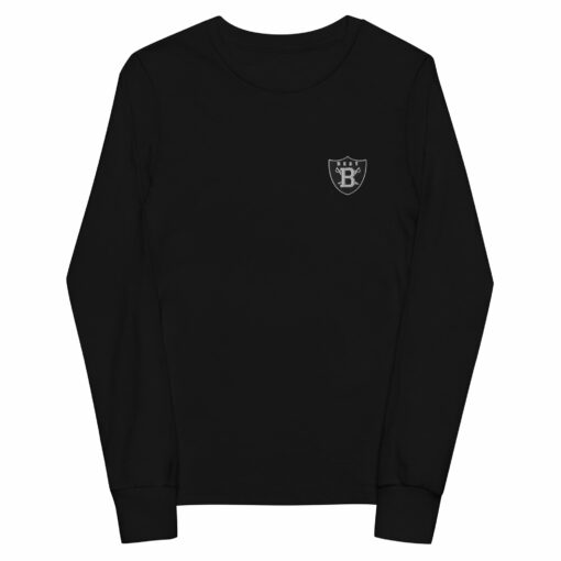 Embroidered RAIDER LETTERMAN B Youth long sleeve tee