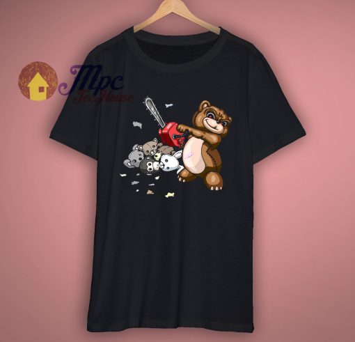 Evil Teddy Bear Cartoon Funny T Shirt