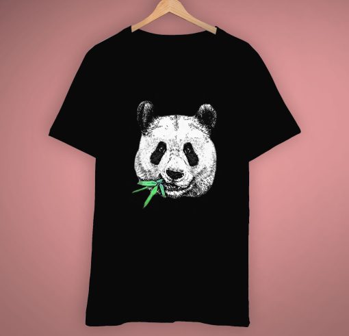 Face Panda Chewing Bamboo Animal Cute T Shirt