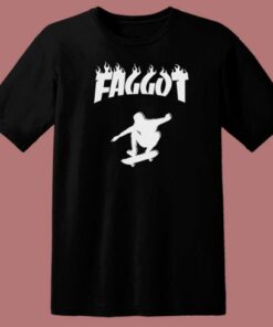 Faggot Skater Thrasher Parody T Shirt Style