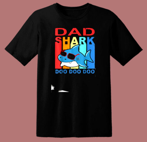 Father’s Day Dad Shark Doo Doo Doo 80s T Shirt