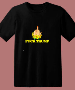 Feminist Middle Fingers Up Fuck Donald 80s T Shirt
