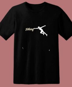 Fencing Sport Epee Foil Saber Lover 80s T Shirt