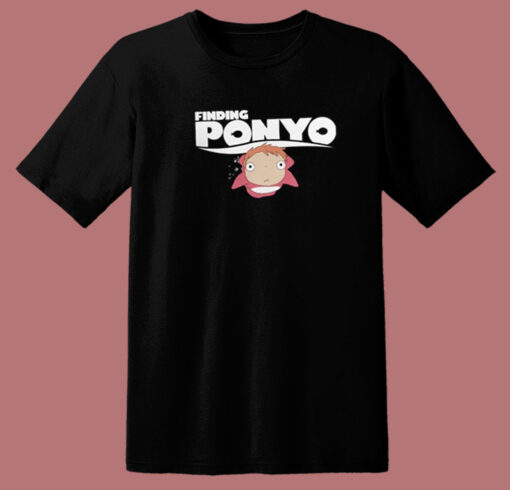 Finding Ponyo Parody 80s T Shirt Style