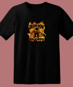 Flame Death Row Record Vintage 80s T Shirt