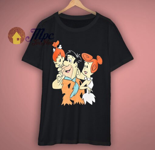Flintstones Fred Wilma Pebbles Cartoon T Shirt