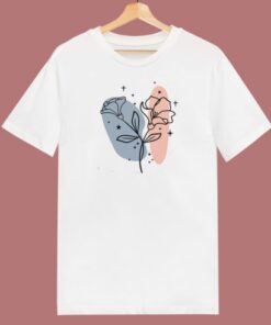 Floral Abstract Art 80s T Shirt Style