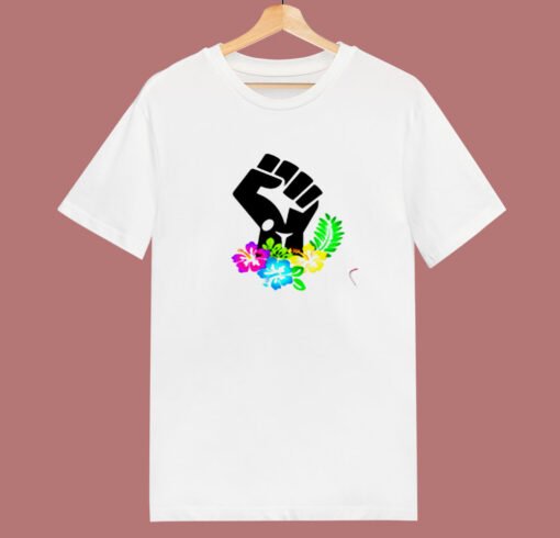 Floral Black History 80s T Shirt