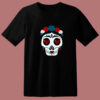 Flower Hearts Sugar Skull 80s T Shirt