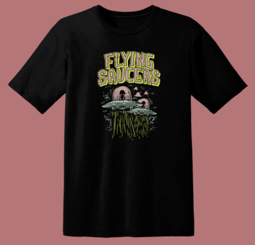 Flying Saucers Funny 80s T Shirt Style