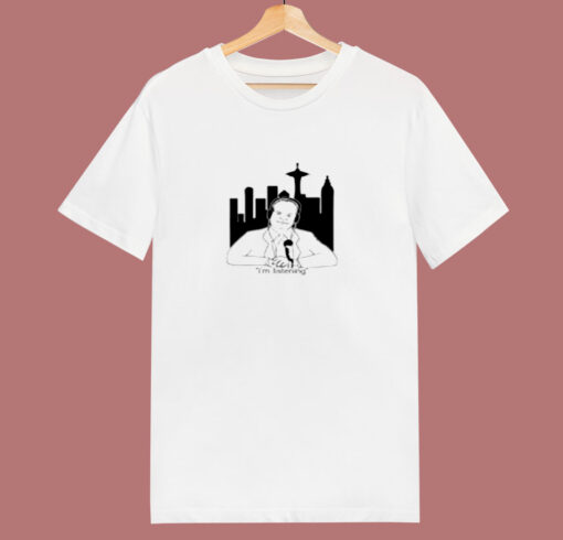 Frasier Im Listening With Seattle Skyline 80s T Shirt