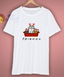 Friends Cat Merry Christmas Friends The Series Parody White T Shirt