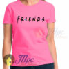 Friends Tv Show Symbol Print on Pink T Shirt