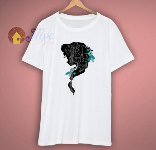 Frozen Elsa Head Profile Love Thaws T Shirt