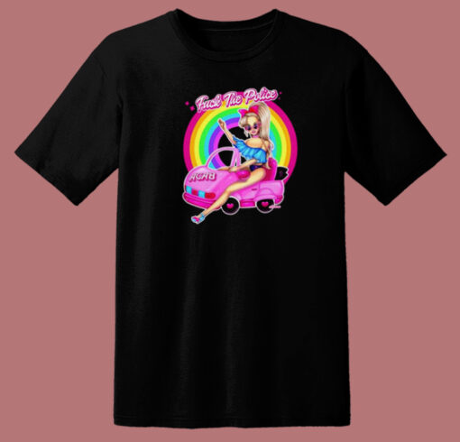 Fuck The Police Rainbow T Shirt Style