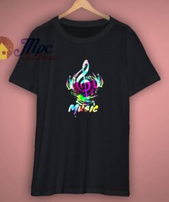 Funky Colorful Music Treble Clef Musical Note T Shirt