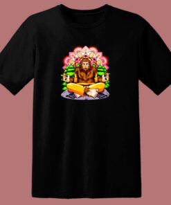 Funny Bigfoot Sasquatch Yoga 80s T Shirt