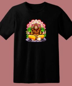 Funny Bigfoot Sasquatch Yoga 80s T Shirt