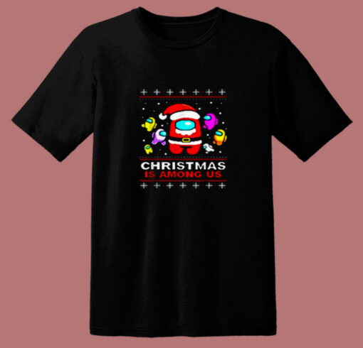 Funny Christmas Game Among Us 80s T Shirt