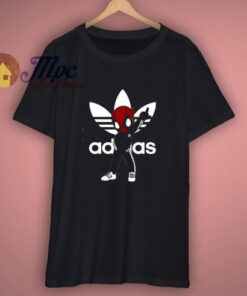 Funny Deadpool And Adidas Parody T-Shirt