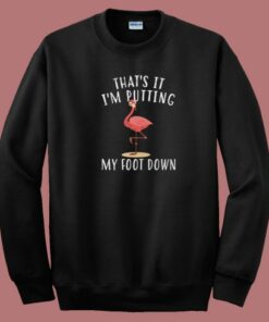 Funny Flamingo Putting Down Foot 80s T Shirt Style