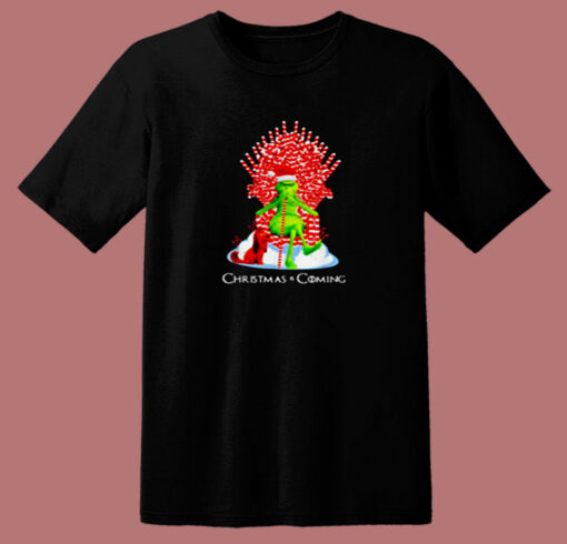 Funny Grinch Christmas Is Coming 80s T Shirt