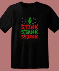 Funny Grinch Christmas Stink Stank Stunk 80s T Shirt